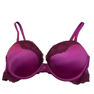 Victorias Secret Very Sexy Push Up Bra 36C Purple Heavily Padded Underwired
